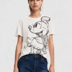 T-shirt Desigual TS_MICKEYDRAWING Panna - Foto 1