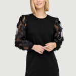 Vestito midi Jacqueline de Yong JDYFAIRVIEW L/S SWEAT DRESS JRS Nero - Foto 1