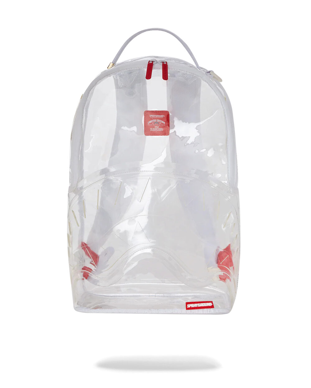 Zaino Sprayground CLEAR SHARK NO BACK DLXV BACKPACK Bianco - Foto 1