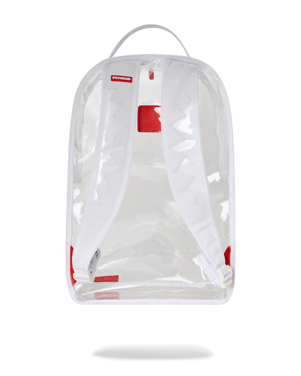 Zaino Sprayground CLEAR SHARK NO BACK DLXV BACKPACK Bianco - Foto 3