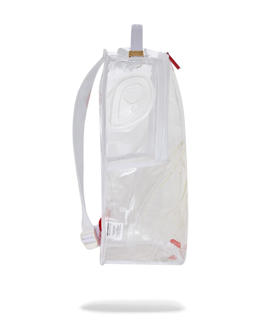 Zaino Sprayground CLEAR SHARK NO BACK DLXV BACKPACK Bianco - Foto 4