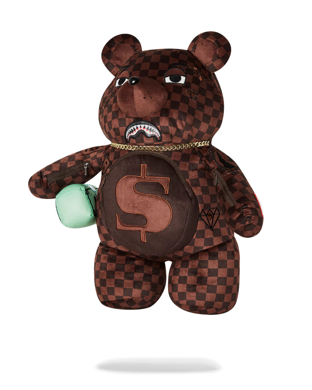 Zaino Sprayground SIP LENTICULAR CHOMP MONEYBEAR BACKPACK Marrone - Foto 4