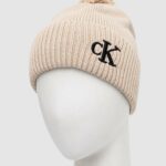 Berretto Calvin Klein SEASONAL POM POM BEANIE Beige - Foto 2