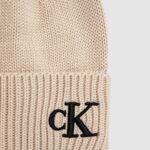 Berretto Calvin Klein SEASONAL POM POM BEANIE Beige - Foto 3