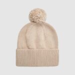 Berretto Calvin Klein SEASONAL POM POM BEANIE Beige - Foto 4