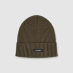 Berretto Calvin Klein CLASSIC COTTON RIB BEANIE Verde Oliva - Foto 1