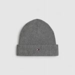 Berretto Tommy Hilfiger TH FLAG PIMA COTTON BEANIE Grigio - Foto 1