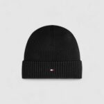 Berretto Tommy Hilfiger TH FLAG PIMA COTTON BEANIE Nero - Foto 1