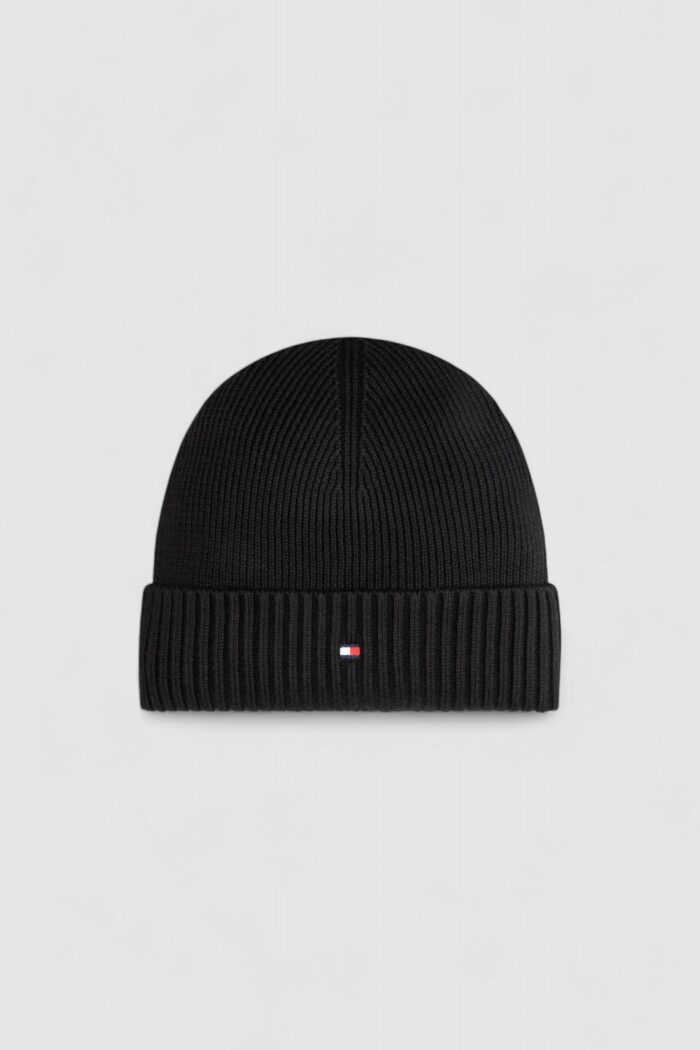 Berretto Tommy Hilfiger TH FLAG PIMA COTTON BEANIE Nero