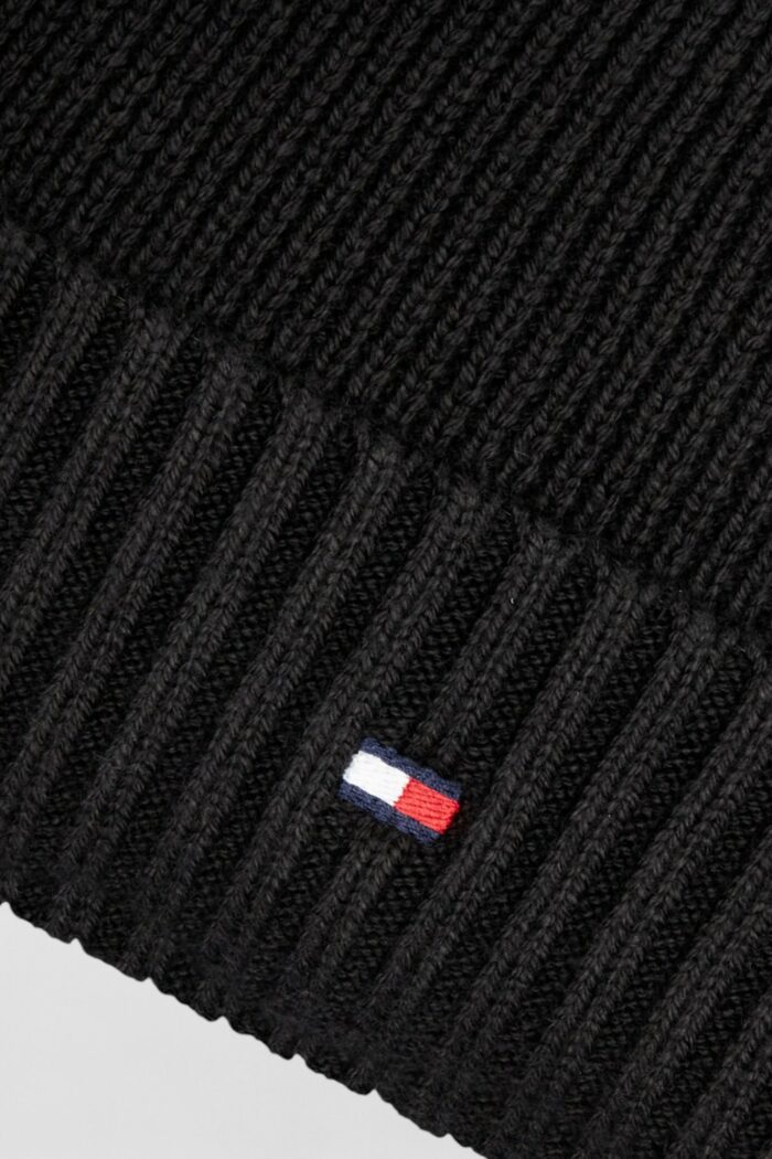 Berretto Tommy Hilfiger TH FLAG PIMA COTTON BEANIE Nero