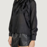 Bluse manica lunga Jacqueline de Yong Jdynadia L/S Bow Wvn Nero - Foto 2