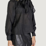 Bluse manica lunga Jacqueline de Yong Jdynadia L/S Bow Wvn Nero - Foto 3