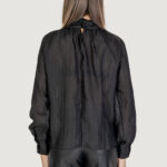 Bluse manica lunga Jacqueline de Yong Jdynadia L/S Bow Wvn Nero - Foto 4