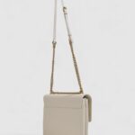 Borsa Pinko LOVE ONE SOFT BIG PELLE BOTTAL Bianco - Foto 4