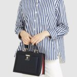 Borsa Tommy Hilfiger TH HER MINI TOTE CORP Blu - Foto 4