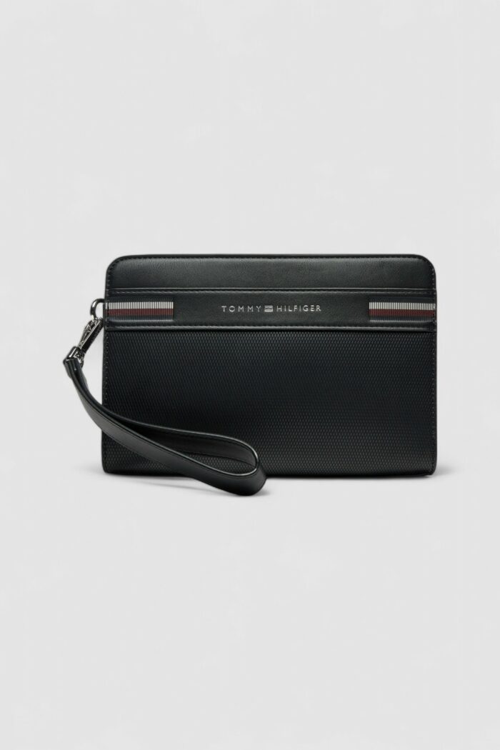 Borsa Tommy Hilfiger TH CORP TEXTURE POUCH Nero