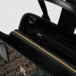 Borsa Tommy Hilfiger TH JACQUARD MED SATCHEL Nero - Foto 4