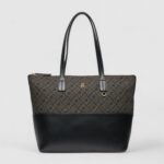 Borsa Tommy Hilfiger TH JACQUARD TOTE Nero - Foto 1