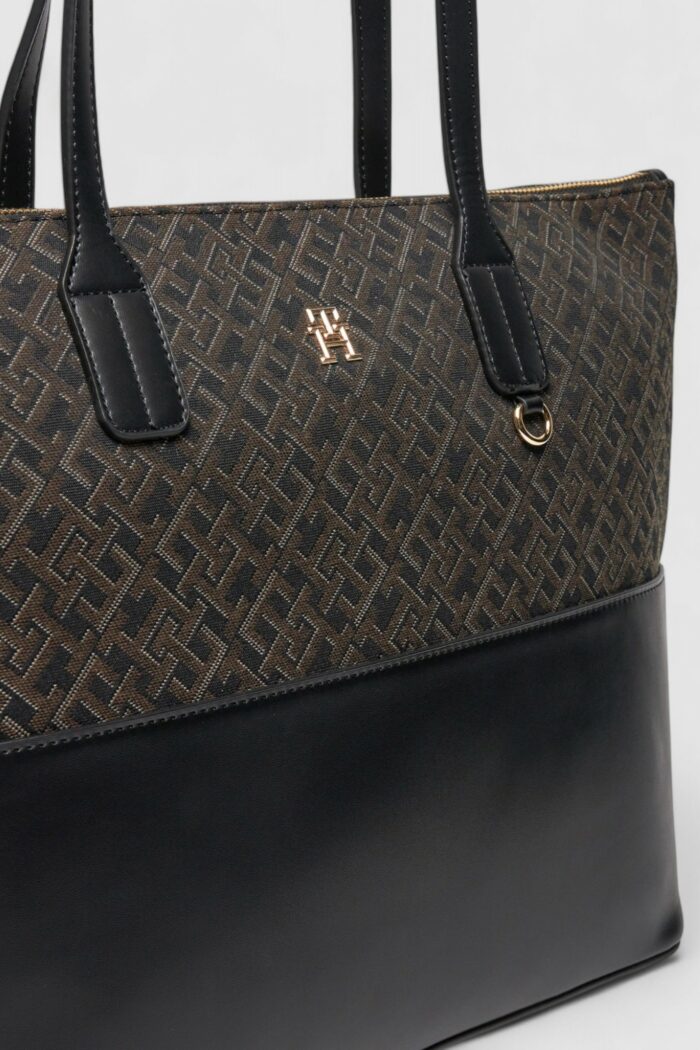 Borsa Tommy Hilfiger TH JACQUARD TOTE Nero