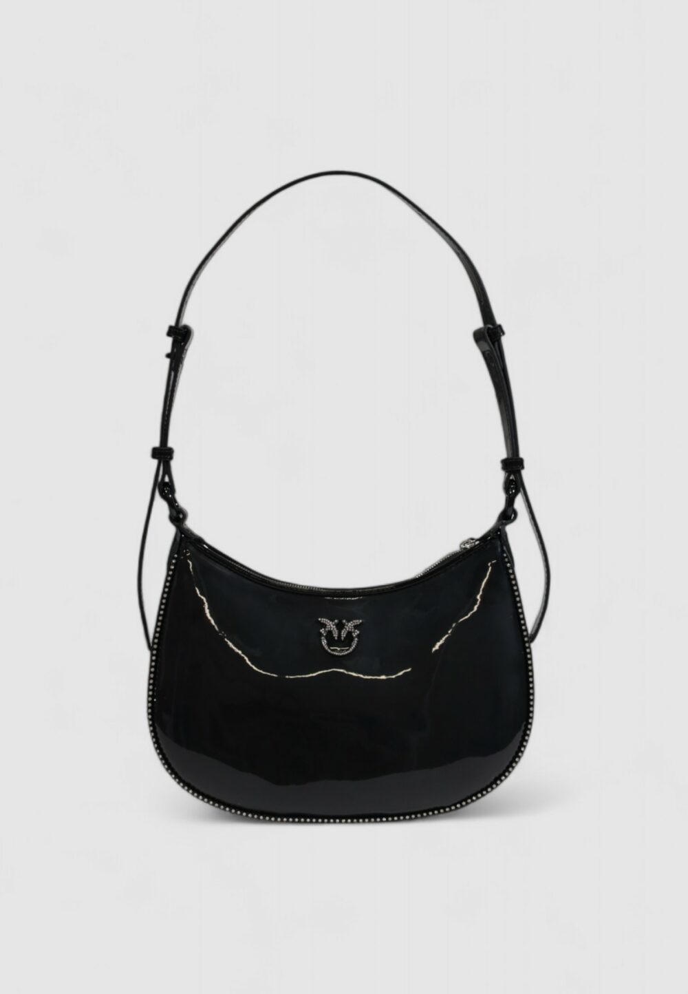 Borsa Pinko HALF MOON MINI FL ECO VERNICE Nero - Foto 1