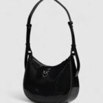 Borsa Pinko HALF MOON MINI FL ECO VERNICE Nero - Foto 2