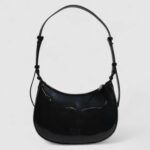 Borsa Pinko HALF MOON MINI FL ECO VERNICE Nero - Foto 3