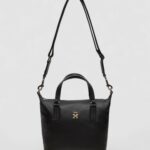 Borsa Tommy Hilfiger POPPY REFORM SMALL TOTE Nero - Foto 5