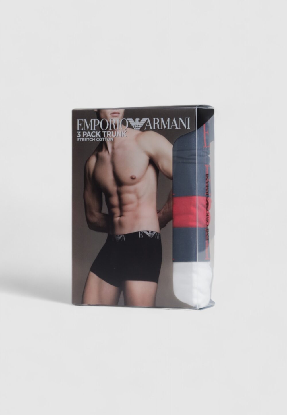 Boxer Emporio Armani Underwear 3 PACK TRUNK Rosso - Foto 2