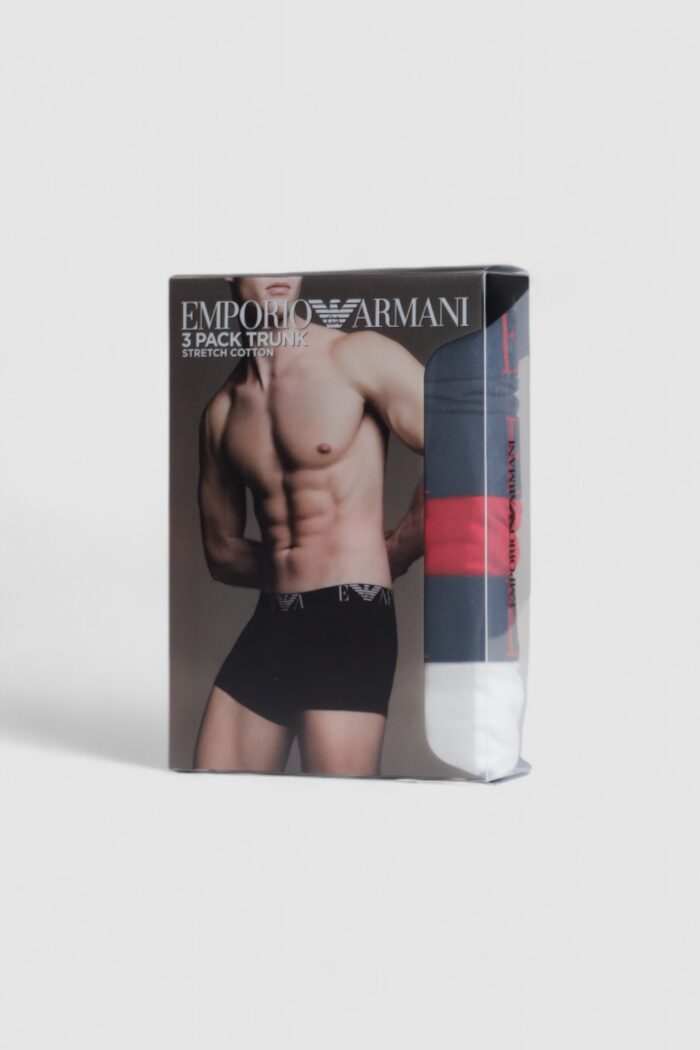 Boxer Emporio Armani Underwear 3 PACK TRUNK Rosso