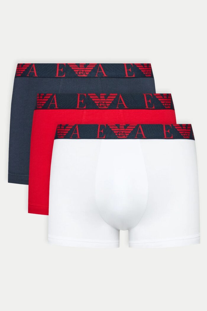 Boxer Emporio Armani Underwear 3 PACK TRUNK Rosso