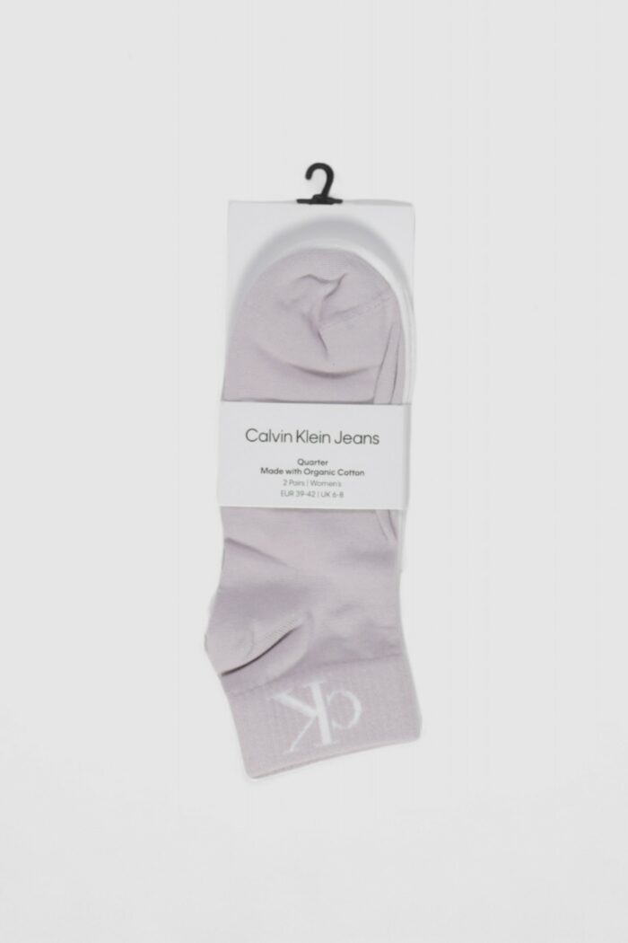 Calzini Calvin Klein QUARTER 2P MONOGRAM Lilla