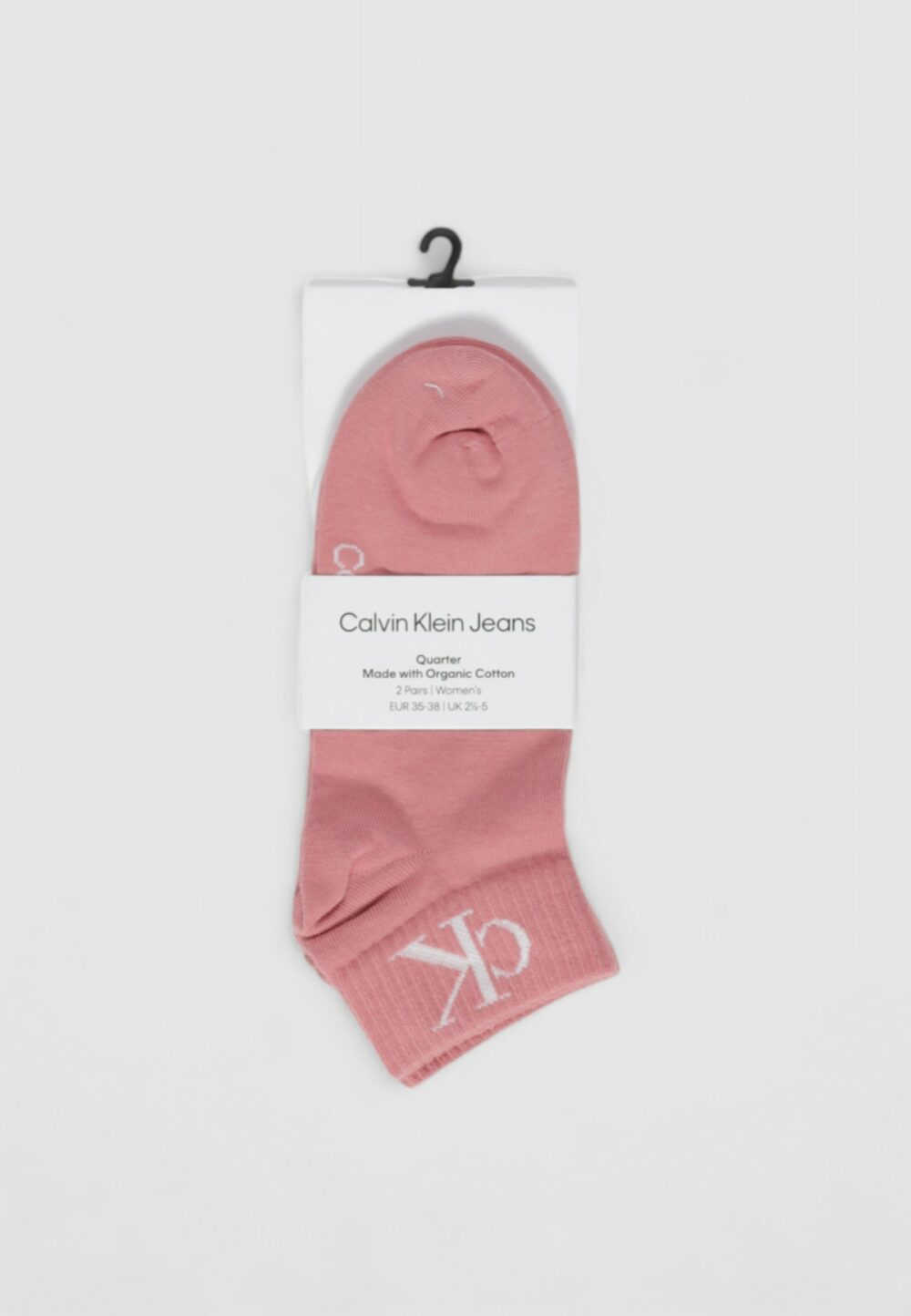 Calzini Calvin Klein Jeans QUARTER 2P MONOGRAM Rosa - Foto 1