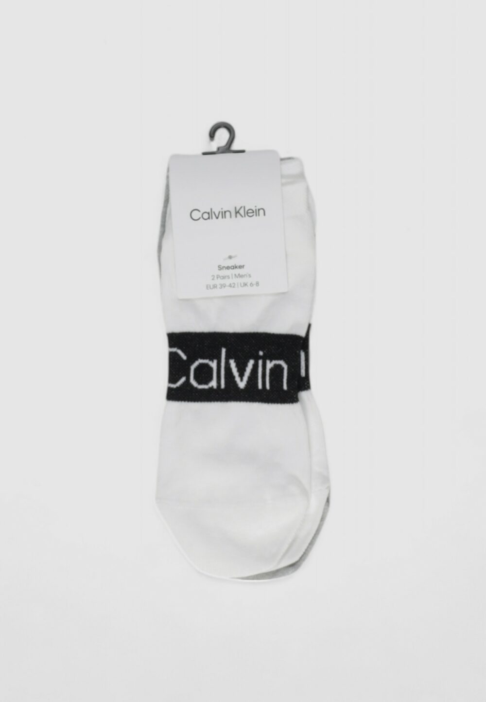 Calzini corti Calvin Klein 2P LOGO RIBBON Bianco - Foto 2