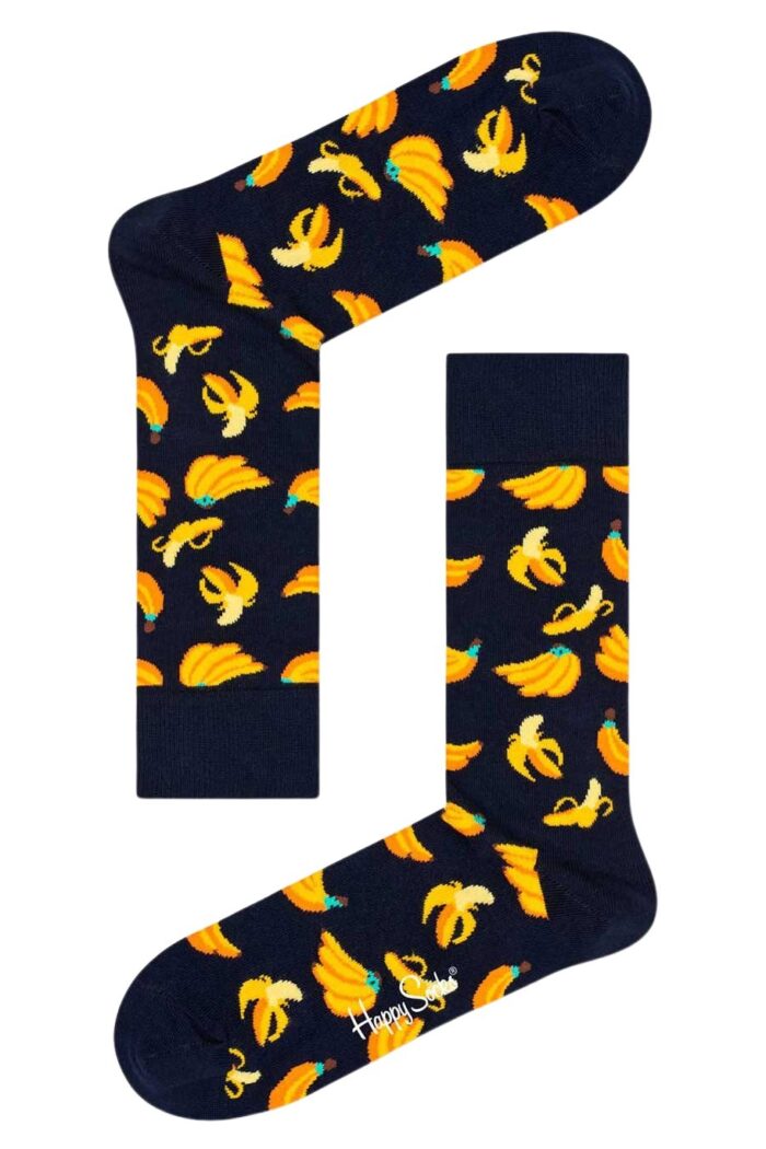 Calzini Lunghi Happy Socks BANANA Nero