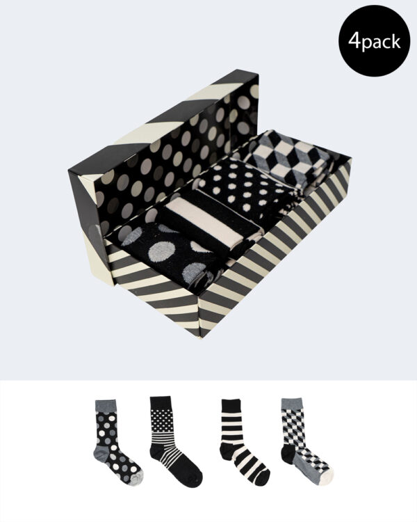 Calzini Lunghi Happy Socks BLACK WHITE GIFT Nero - Foto 1