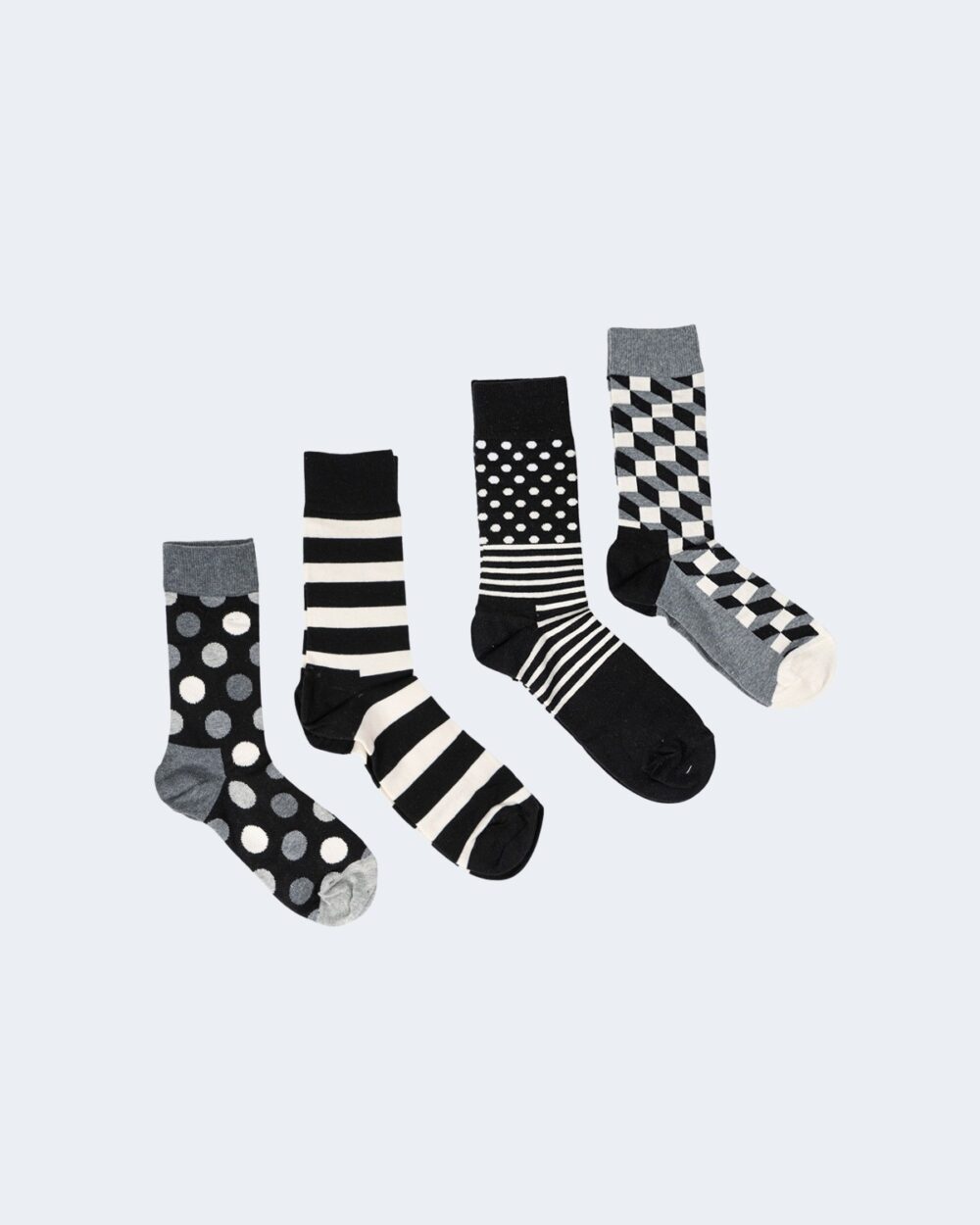 Calzini Lunghi Happy Socks BLACK WHITE GIFT Nero - Foto 2