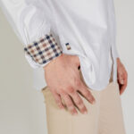 Camicia manica lunga Aquascutum ACTIVE OXFORD SHIRT POCKETLESS Bianco - Foto 4