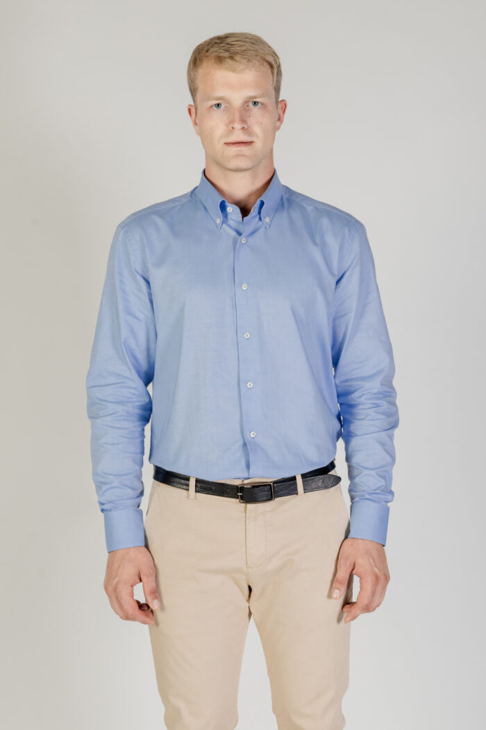 Camicia manica lunga Aquascutum ACTIVE OXFORD SHIRT POCKETLESS Blu