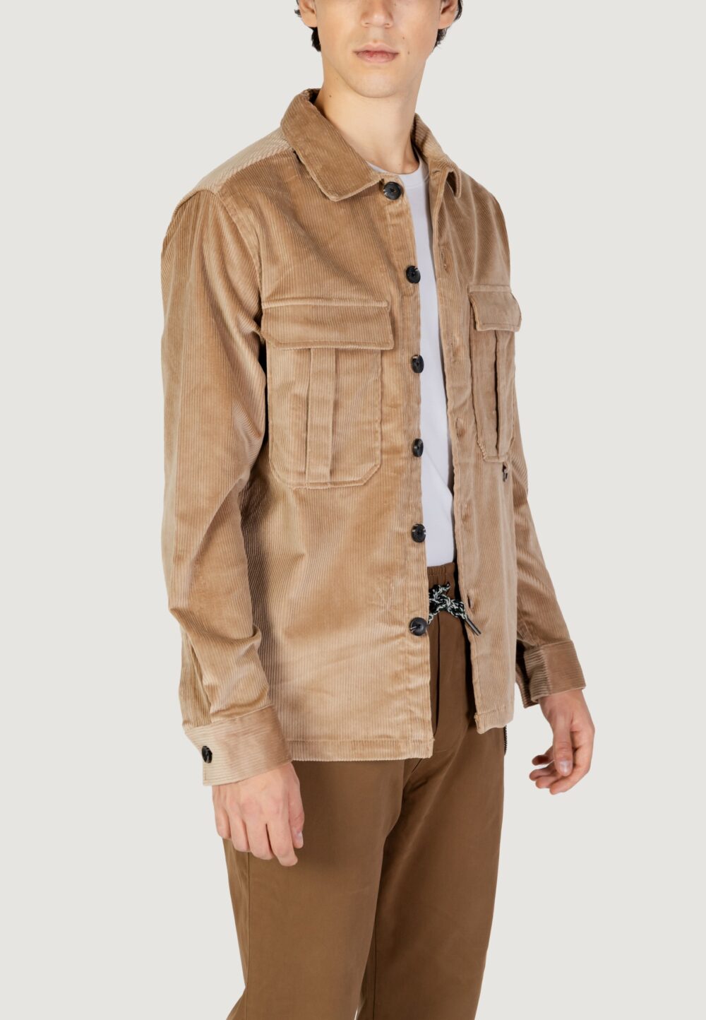 Camicia manica lunga HAMAKI-HO  Beige - Foto 4