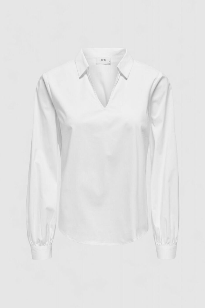 Camicia manica lunga Jacqueline De Yong JDYMIO L/S V-NECK TOP WVN DIA Bianco