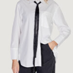 Camicia manica lunga Jacqueline de Yong ONLMOCO CALA LS BOW SHIRT WVN Bianco - Foto 1