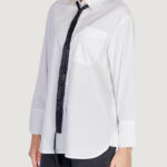 Camicia manica lunga Jacqueline de Yong ONLMOCO CALA LS BOW SHIRT WVN Bianco - Foto 2