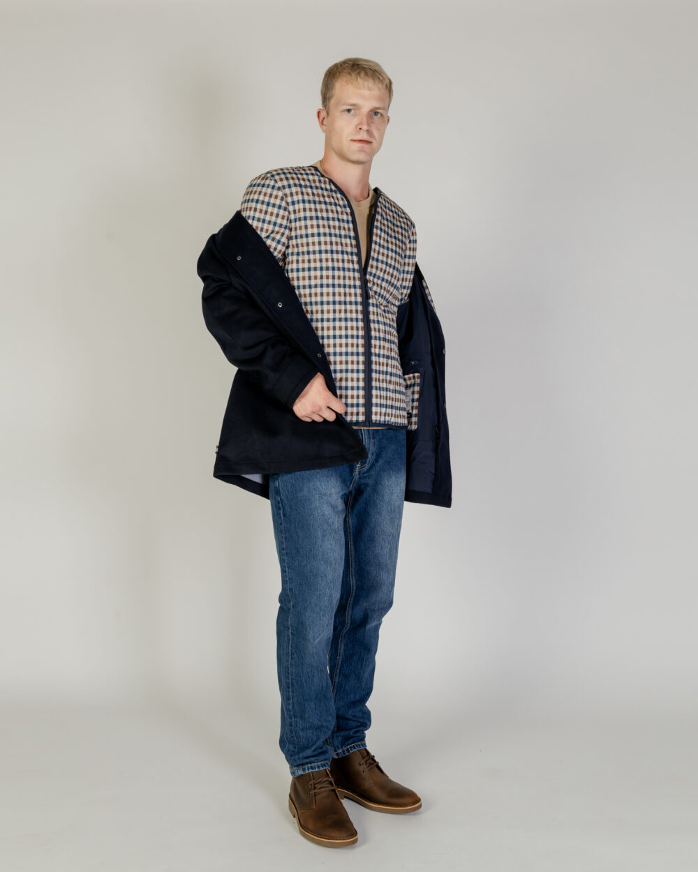 Cappotto Aquascutum WOOL 3-WAY ACTIVE TRENCH Blu - Foto 5