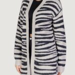 Cardigan Jacqueline de Yong Jdylorraine Animal L/S Long Knt Grigio Chiaro - Foto 2