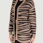 Cardigan Jacqueline de Yong Jdylorraine Animal L/S Long Knt Marrone - Foto 2