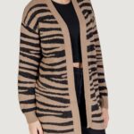 Cardigan Jacqueline de Yong Jdylorraine Animal L/S Long Knt Marrone - Foto 3