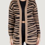 Cardigan Jacqueline de Yong Jdylorraine Animal L/S Long Knt Marrone - Foto 5