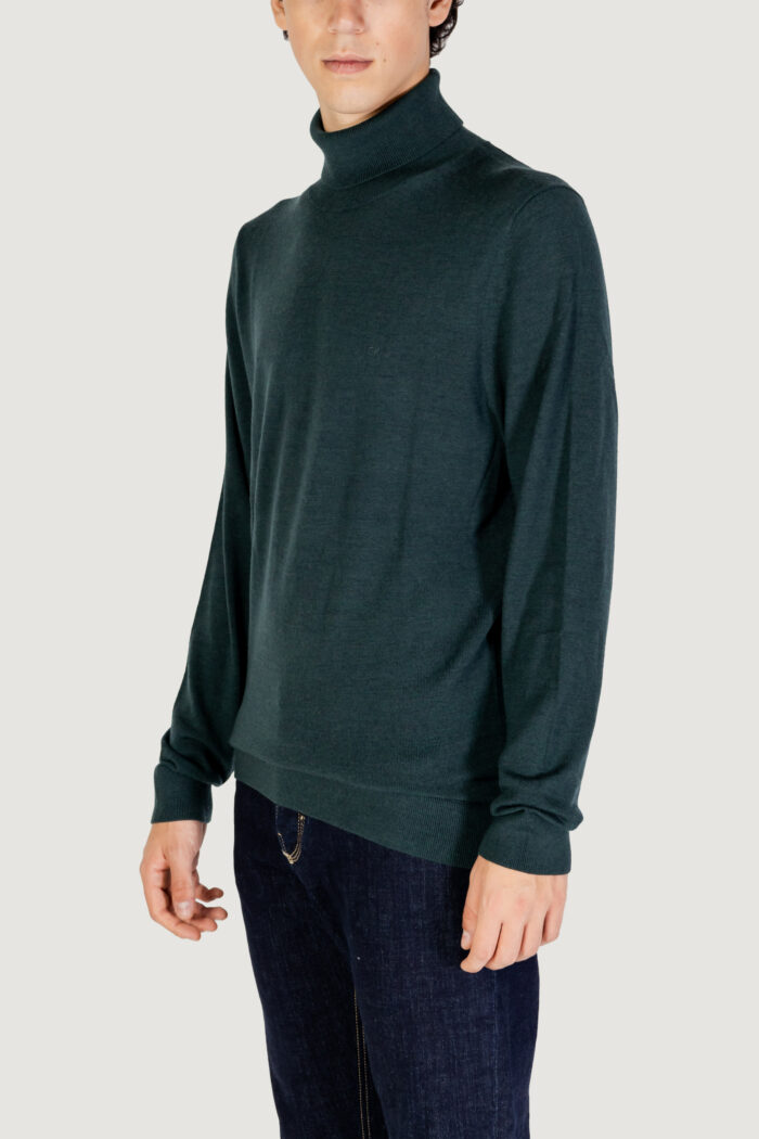 Dolcevita Calvin Klein MERINO RWS TURTLE Verde Scuro