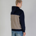 Felpa con cappuccio Aquascutum ACTIVE SCUBA CLUB CHECK FZ HOODIE Blu - Foto 3