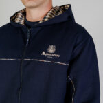 Felpa con cappuccio Aquascutum ACTIVE SCUBA PIPING HOODIE Blu - Foto 5